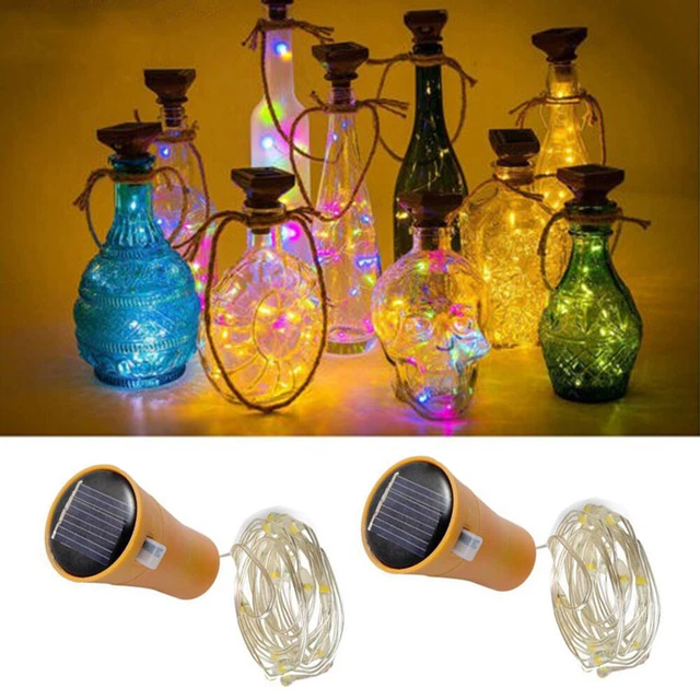 20 LED Fairy String Lights Wine Bottle Copper Cork Wire Lamp Party Decor//