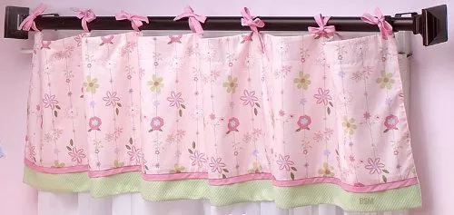 NoJo SPRING MEADOW Window Valance Pink Garden Floral Flowers Tab Top NEW