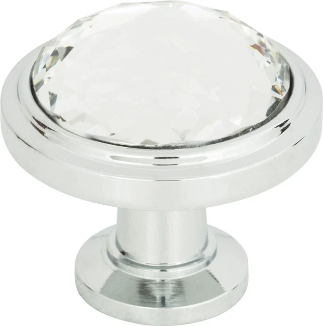 Atlas Homewares 343 Chrome Crystal 1-5/16" Mushroom Cabinet Knob