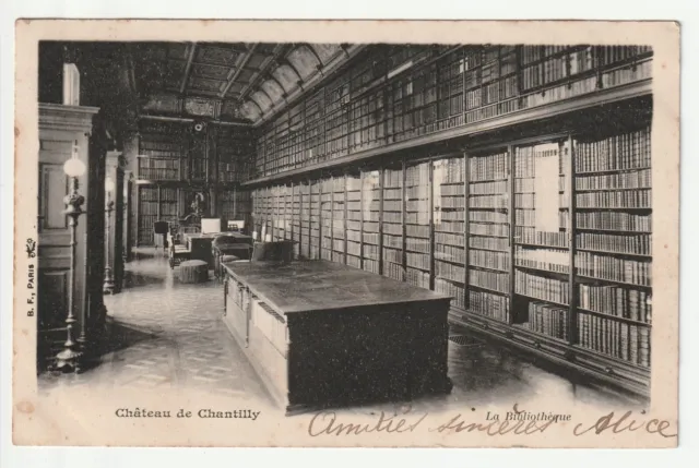 CHANTILLY - Oise - CPA 60 - Chateau de Chantilly La Bibliothéque vue 1