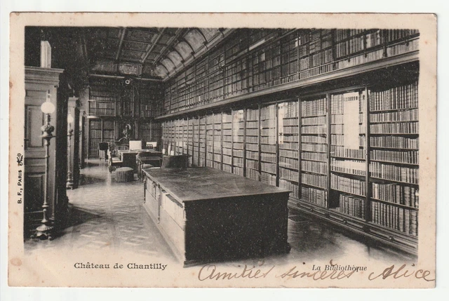 CHANTILLY - Oise - CPA 60 - Chateau de Chantilly La Bibliothéque vue 1