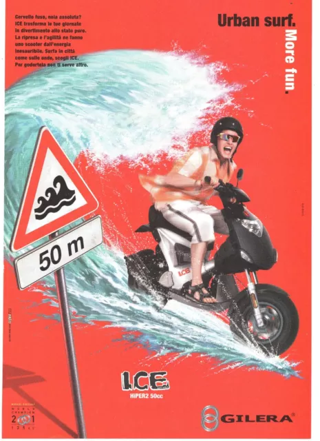 GILERA Ice Hiper2 50cc Pubblicità 2002 Italian Magazine Advertising 30x20