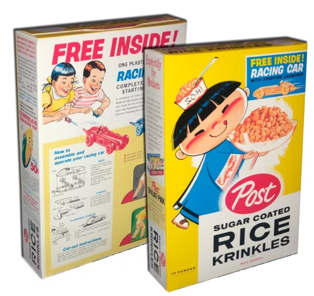 Post SUGAR COATED RICE KRINKLES Cereal BOX  (BOX ONLY!)