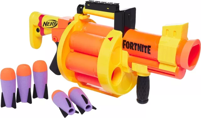 NERF Fortnite GL Grenade Launcher Rocket-Firing Blaster 6 Rocket Drum