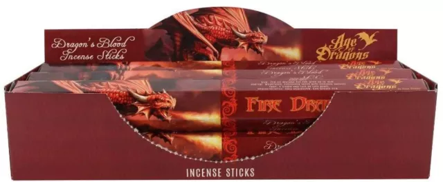 Yoga Meditation Fire Dragon Incense Sticks by Anne Stokes 20 Pcs Pack -Pack of 6