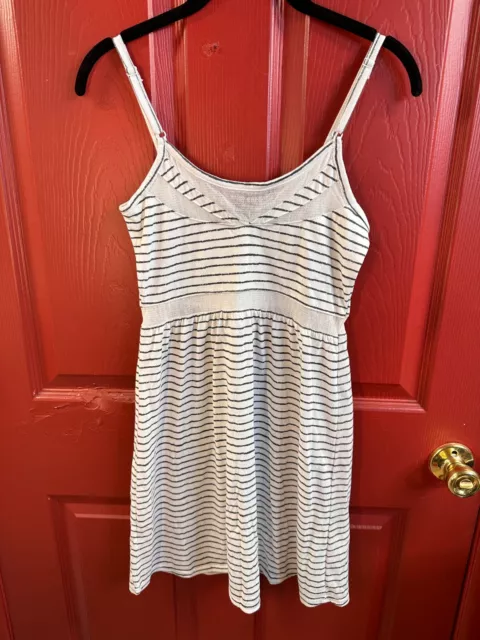 Hurley Maternity Drawstring Women White Striped Tank Top Size Small
