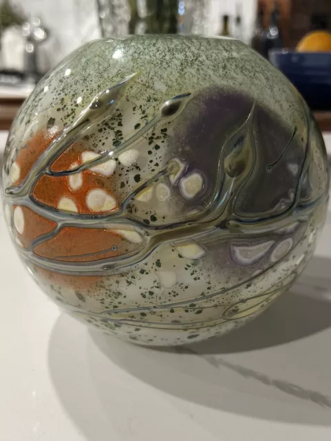 Rare Daniel Edler Fine Art Glass Vase