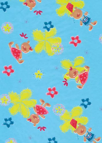 3er Pack DecoPatch Papier Nr 403 blau gelb Blume Muster Blüte Bastelpapier Patch