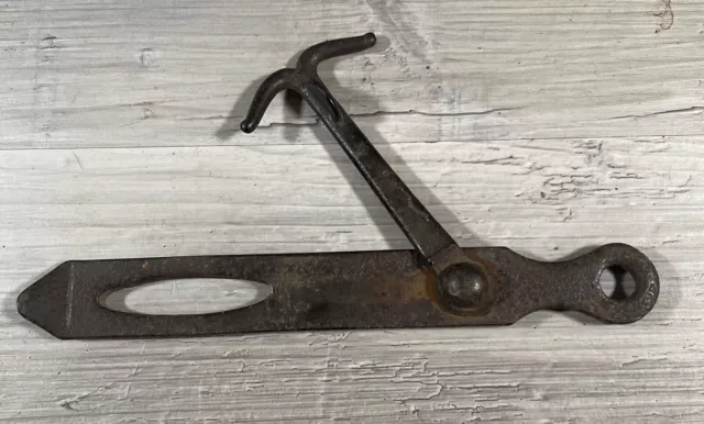 Antique Hasp Wrought Iron Latch Hook Lock Barn Door Gate Hand Forged Primitive