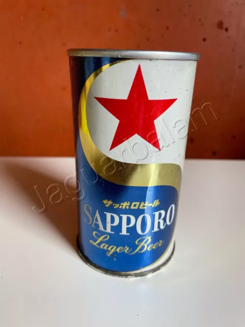 Japanese vintage Steel Can SAPPORO Lager Beer Super RARE 1960s