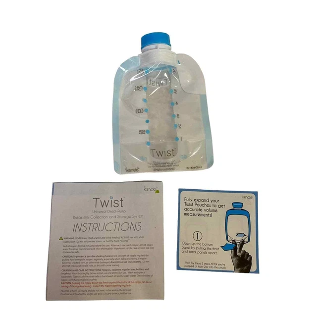 Kiinde Twist Pouch Twist Cap Breast Milk Storage Bags 6 oz Lot of 50
