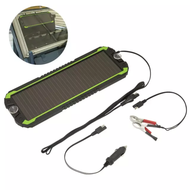 Sealey 12V 1.5W Solar Power Panel Trickle Battery Charger Car Van Boat Caravan