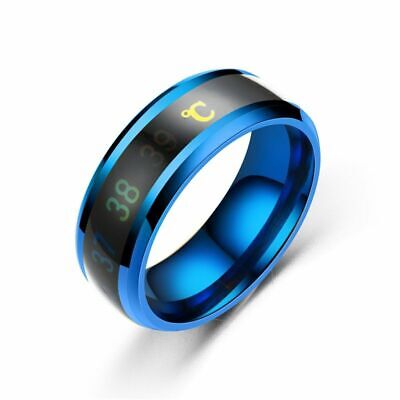 Men Stainless Steel Ring Women Waterproof Temperature Rings Gift Wedding Jewelry