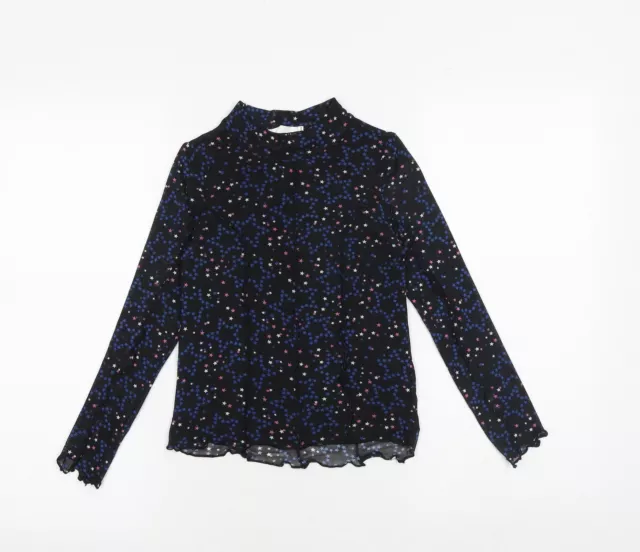 Blusa básica de poliéster geométrico negro para niñas Marks and Spencer talla 7-8 años mes