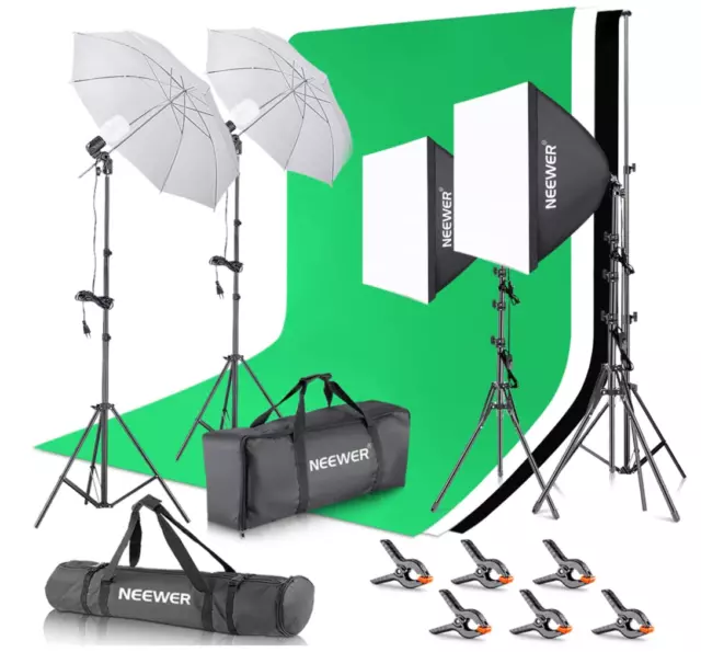 Neewer Green Background Set Foldable Chroma Key Background