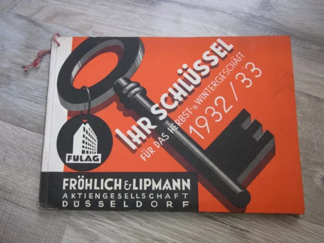 Alter Schuhkatalog Fröhlich & Lipmann AG Düsseldorf Herbst, Winter 1932/33