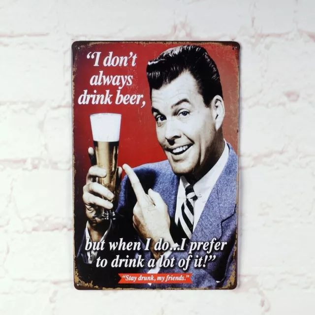 BEER Metal Tin Signs Vintage Poster Home Pub Bar Wall Decor Man Cave