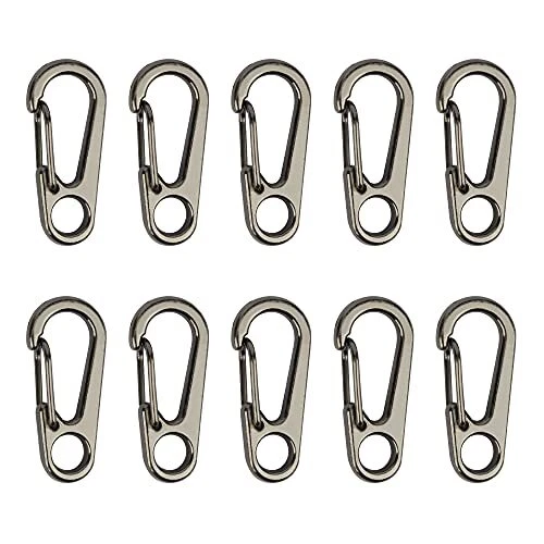 Temlum 33 cm Mousqueton Clip Mini Mousquetons en Aluminium pour Camping Voyag...