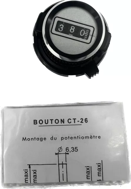 Molette De Précision Pour Potentiomètre Multitours CT 26 D 6,35