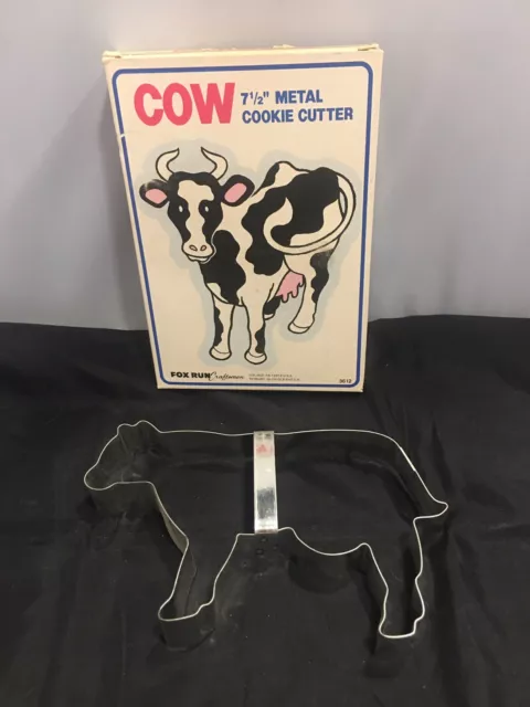 NIB FOX RUN CRAFTSMEN #3612 Large COW Metal Cookie Cutter 7 1/2"