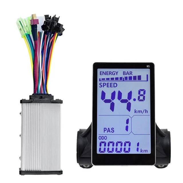 Display LCD M5 Per Bici Elettrica - Schermo Pannello 24V-72V Velocit&agrave; E Batteria