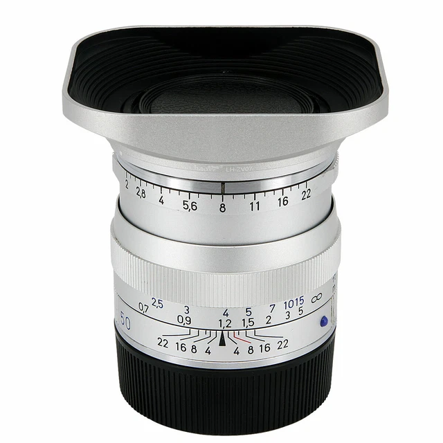 Rechteckig Gegenlichtblende für Carl Zeiss Biogon T* 2/35 35mm f2 ZM Silber