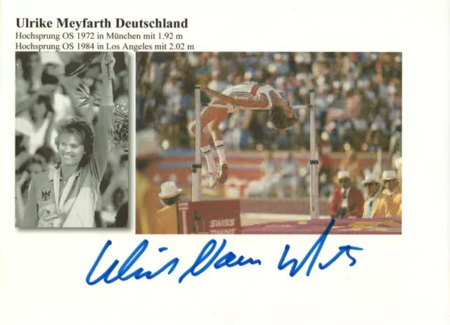 Autogramm - Ulrike Meyfarth (Leichtathletik) -. Hochsprung