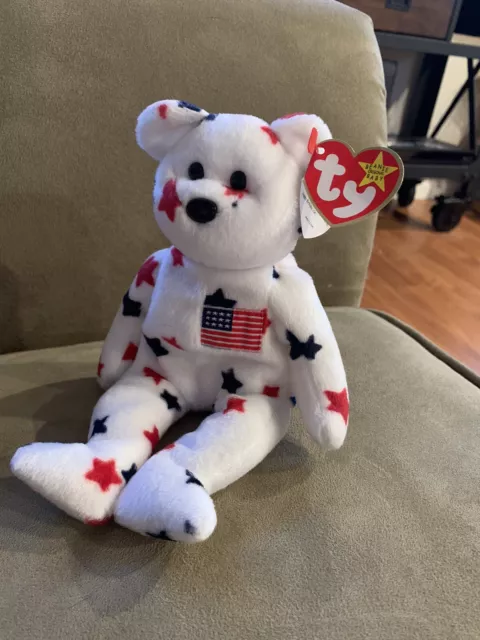 TY Beanie Baby - "Glory" The Bear - 1997 - Retired With Errors