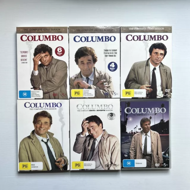 Columbo DVD Bundle Seasons 1,2,3,5,6,7 & 10 Volume 1 VGC 24 Discs R2&4 FREE POST