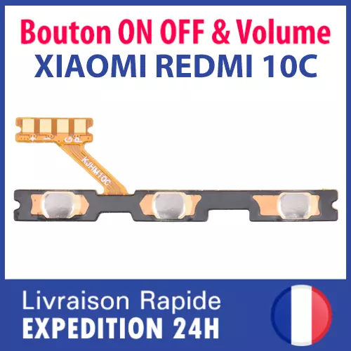 Pour Xiaomi Redmi 10C nappe bouton demarrage Power allumage ON/OFF+Volume touche