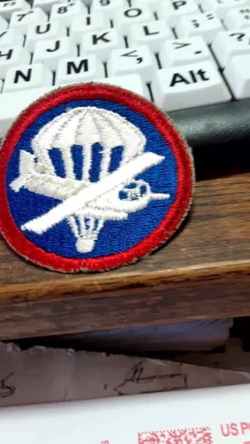 Original Ww2 Airborne Paraglider Garrison Cap Patch == No Glow !