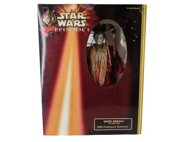 1999 Star Wars Episode 1 Queen Amidala Red Senate Gown Doll Portrait Edition