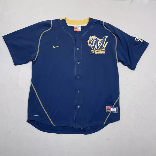 Nike MLB Baseball Milwaukee Brewers Ryan Braun #8 Sewn Jersey Adult Size XL