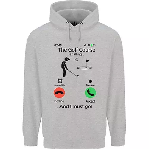 Golf Is Calling Golfer Golfing Funny Mens 80% Cotton Hoodie