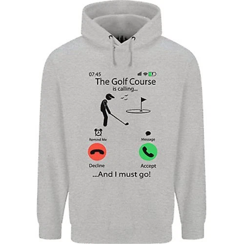 Golf Is Calling Golfer Golfing Funny Mens 80% Cotton Hoodie