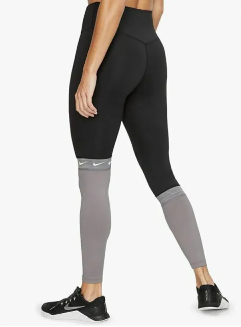 NEW NIKE ONE MID-RISE 7/8 TRAINING YOGA TIGHTS WOMENS SZ SMALL BLACK AT1102  010 