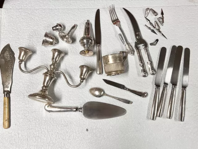 SCRAP ONLY random misc Sterling/800 Silver Mixed Lot damaged