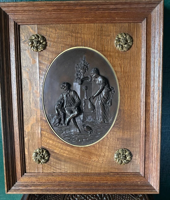 ANCIEN MÉDAILLON EN bronze de Antoine Eugène De GENOUDE signé GAYRARD
