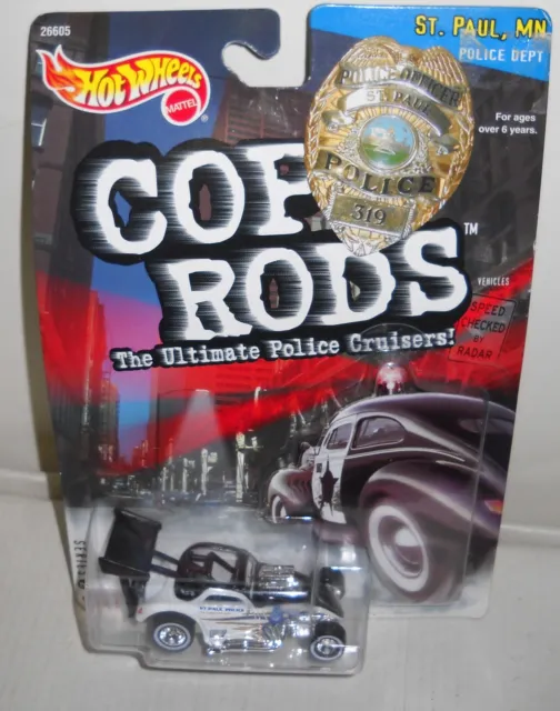 #3718 NRFC Mattel Hot Wheels Cop Rods Series 2 Fiat 500C St Paul, MN Police Dept