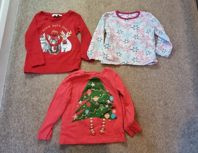 Pacchetto vestiti natalizi bambine 18-24 mesi 2-3 anni - top x3