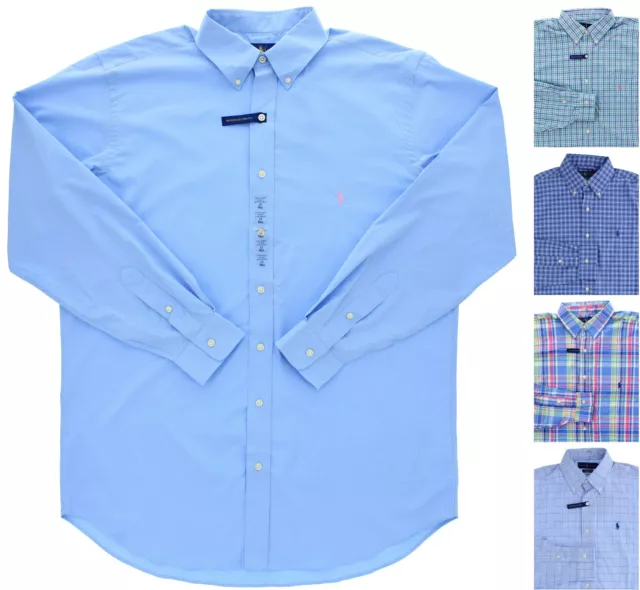 POLO Ralph Lauren Oxford Shirt Men's Performance Big and Tall Stretch MSRP $98