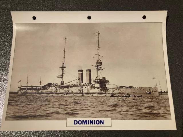 Carte Fiche Navires De Guerre Dominion Cuirasse