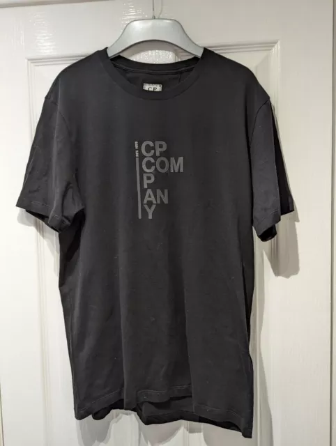 Genuine CP Company Mens Black Logo T Shirt Medium Excellent Condition 🔥🔥