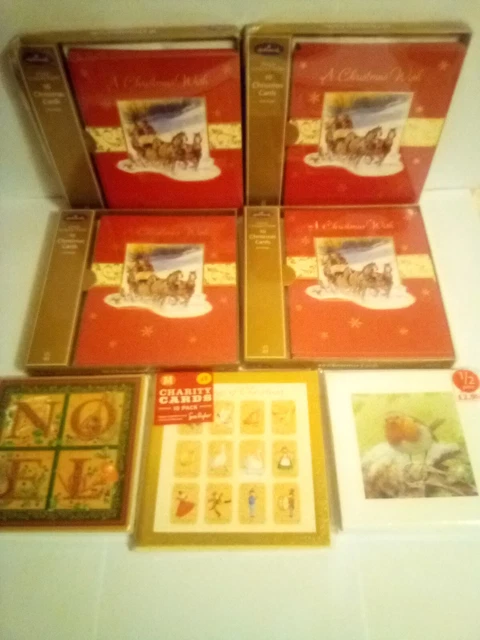 Job Lot Xmas Cards 7 Packs of 10 Cards 70 Cards Total