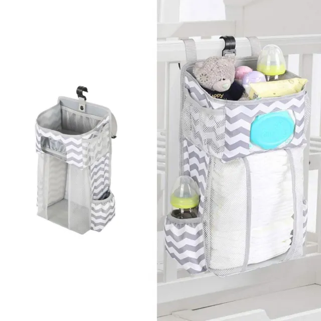 Hanging Diaper Caddy - Diaper Organizer for Crib - Storage for Baby Nursery US