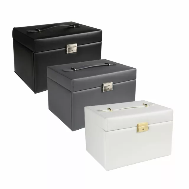 Caja almacenaje joyería estuche cofre joyas cadena terciopelo 3 tier Edaygo