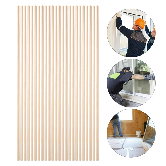 10 Pcs wooden dowel Triangular Wooden Strip Slat Wall Extra Sticks Pine Decor