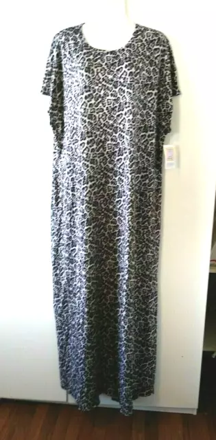 NEW WOMEN'S LULAROE Maria Gray Black Animal Print Long Maxi Dress