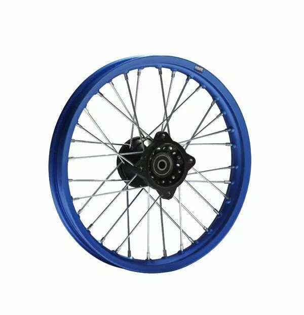 Cerchio Alluminio Anodizzato 14 Pollici Frontale Blu 12 MM Typ2 Box Cross Bike