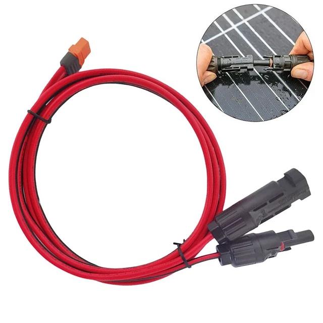 Cavo di ricarica 12AWG XT60i 1,5 m collegamento centrale elettrica portatile a una ferrovia solare